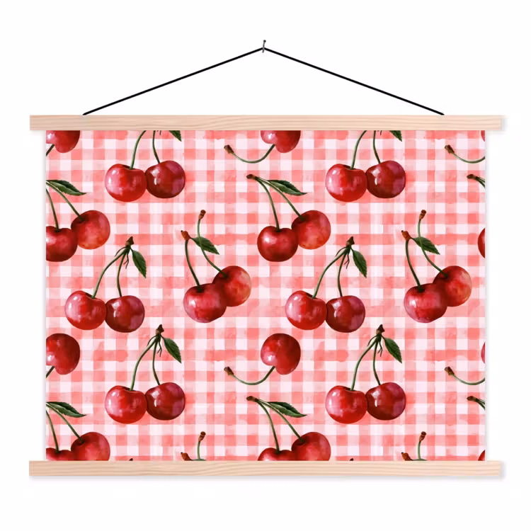 Schoolplaat - Kersen - Blokken - Rood — 1