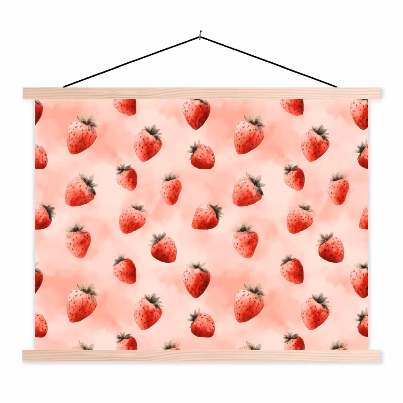 Schoolplaat - Aardbei - Patroon - Roze — 1