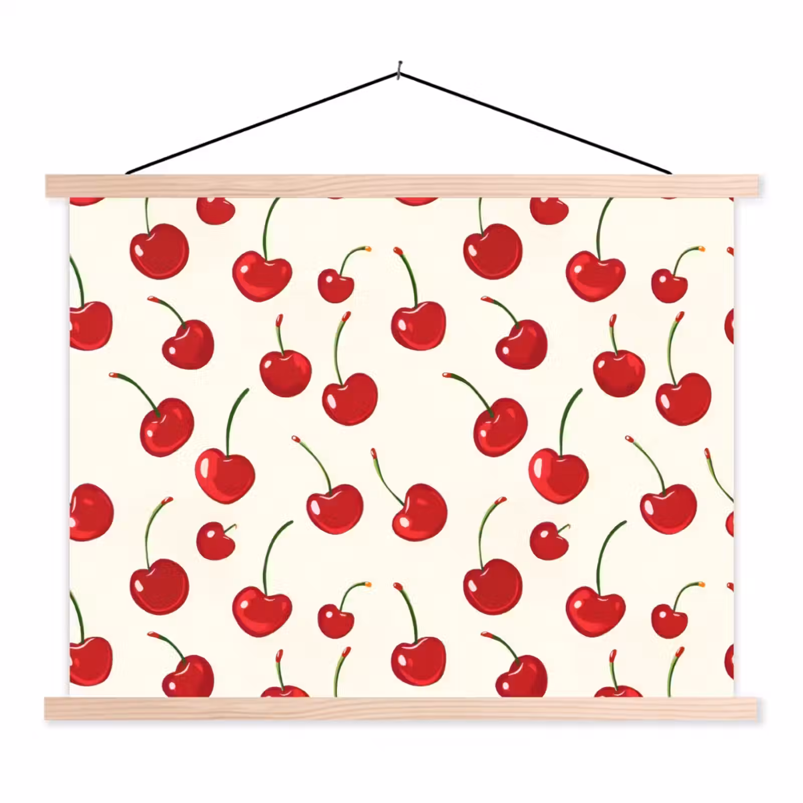 Schoolplaat - Kersen - Minimalistisch - Rood — 1