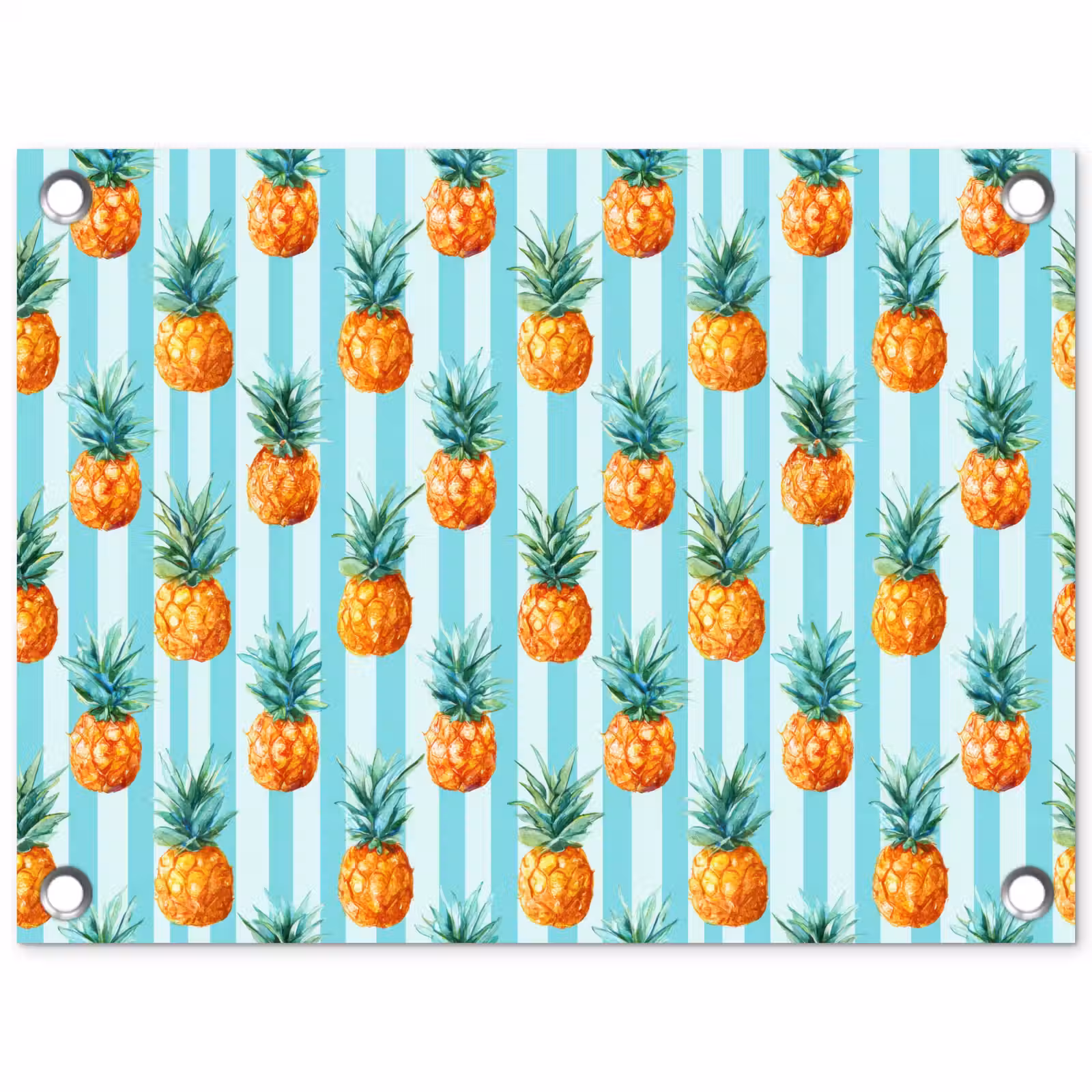 Tuinposter - Ananas - Strepen - Groen — 1