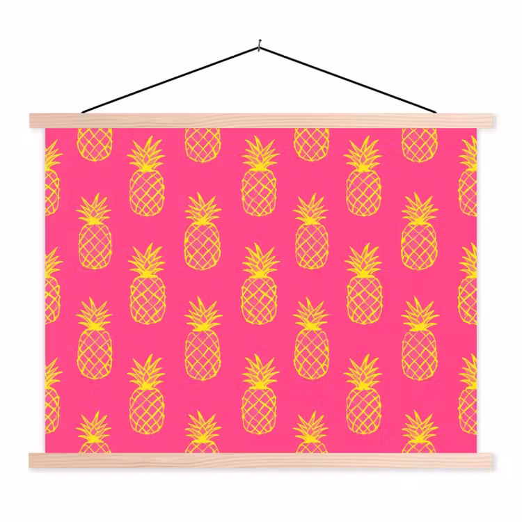 Schoolplaat - Ananas - Trendy - Roze — 1