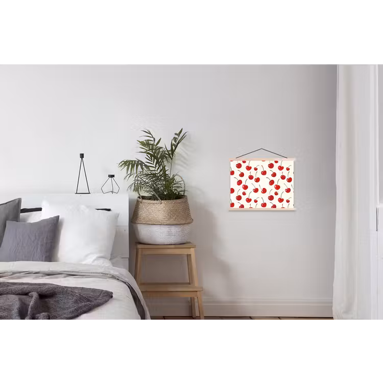 Schoolplaat - Kersen - Minimalistisch - Rood — 2