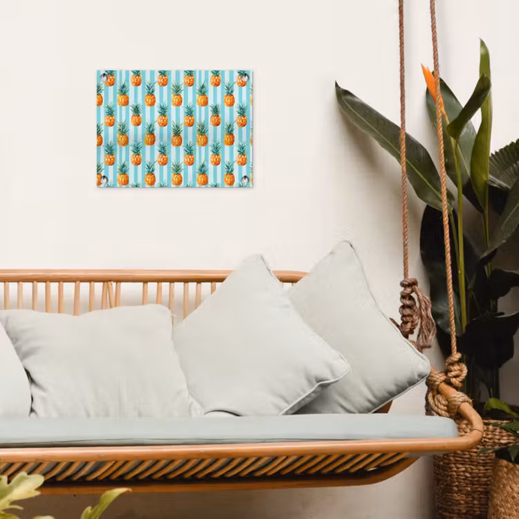 Tuinposter - Ananas - Strepen - Groen — 5