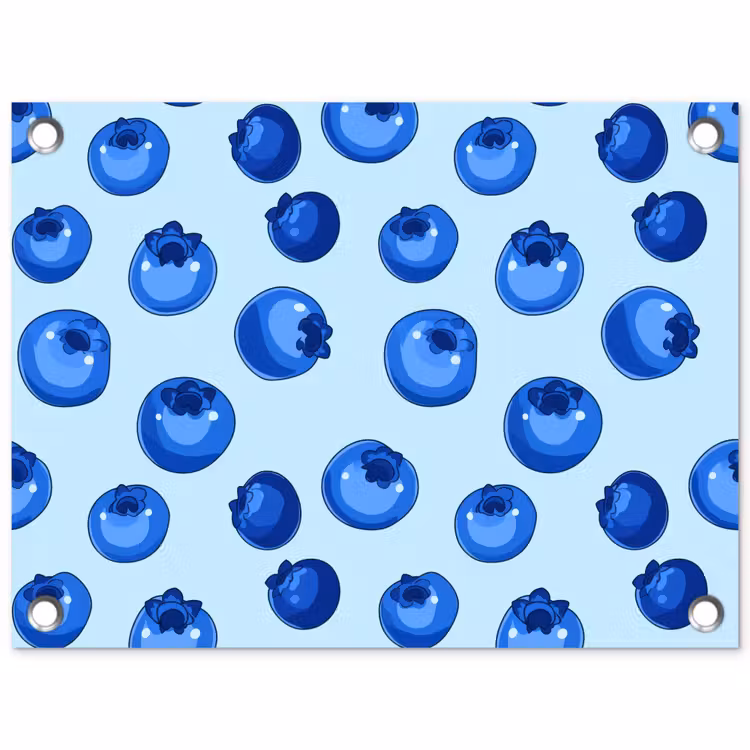 Tuinposter - Bessen - Modern - Blauw — 1