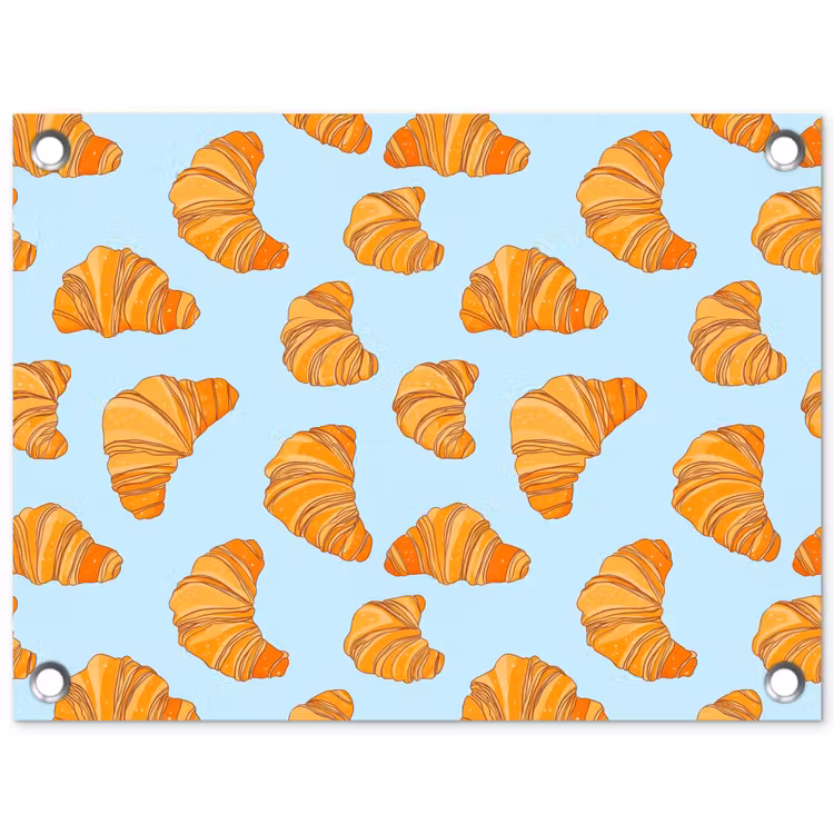 Tuinposter - Croissant - Speels - Blauw — 1