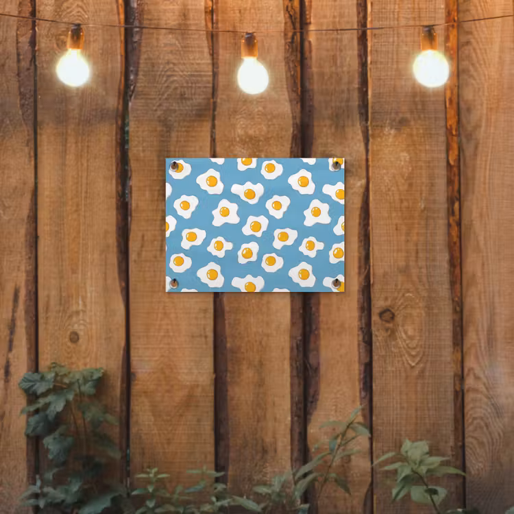 Tuinposter - Eieren - Dooiers - Blauw — 2