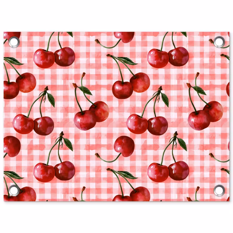Tuinposter - Kersen - Blokken - Rood — 1