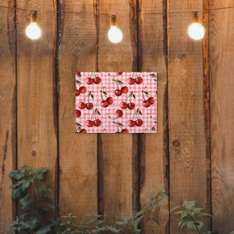 Tuinposter - Kersen - Blokken - Rood — 2
