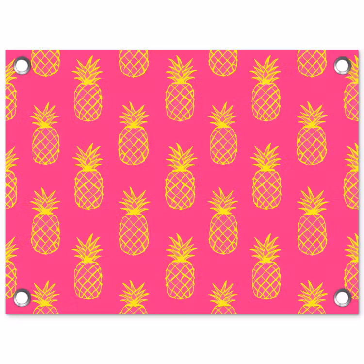 Tuinposter - Ananas - Trendy - Roze — 1