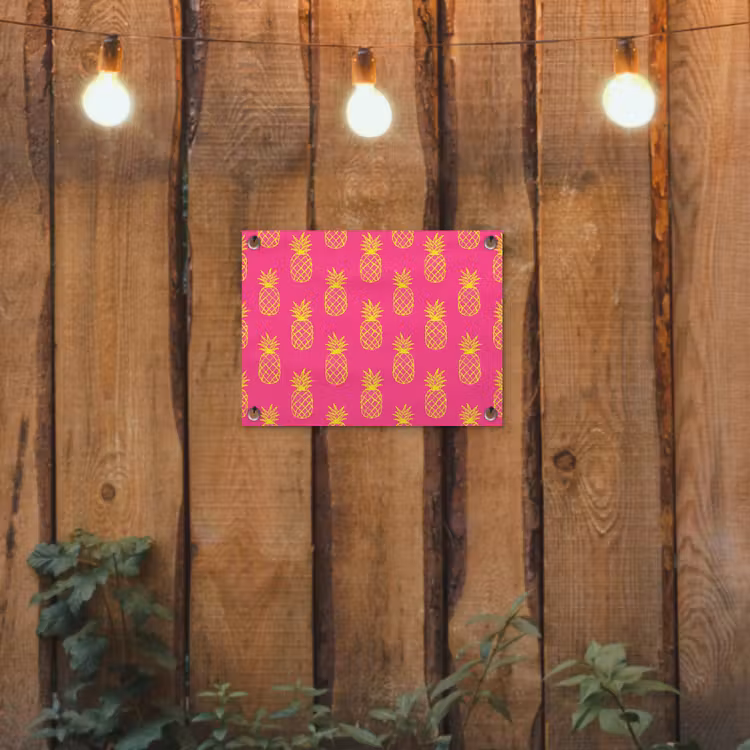 Tuinposter - Ananas - Trendy - Roze — 2