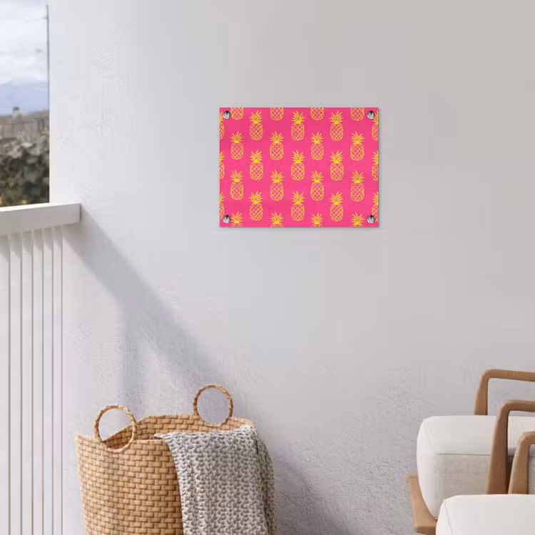 Tuinposter - Ananas - Trendy - Roze — 3