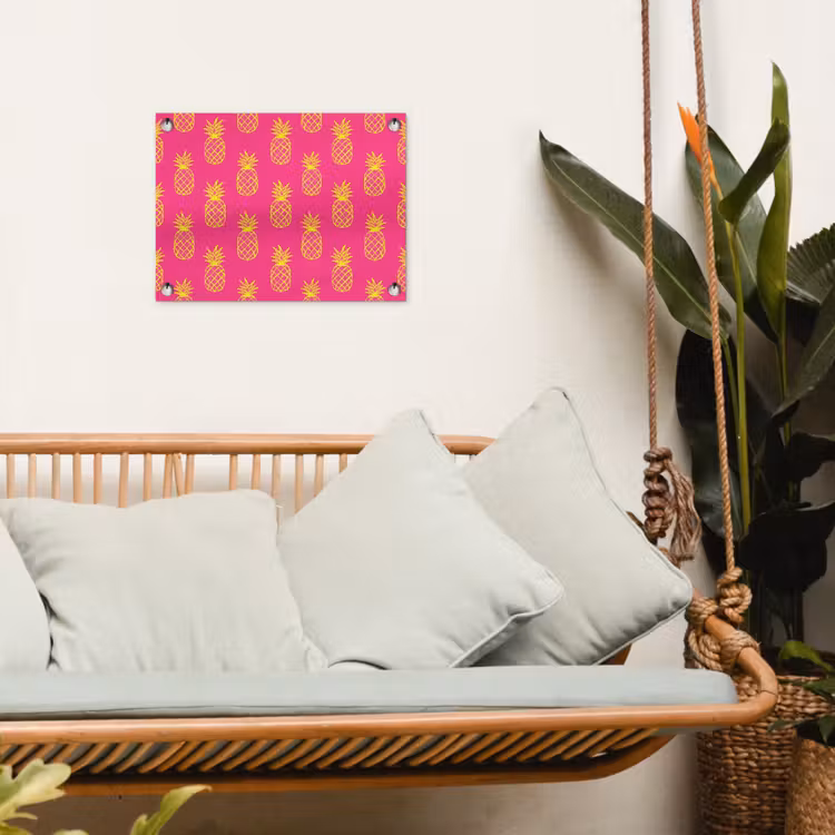 Tuinposter - Ananas - Trendy - Roze — 5