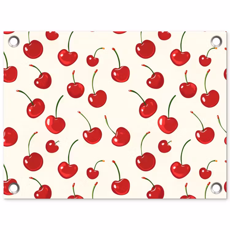 Tuinposter - Kersen - Minimalistisch - Rood — 1