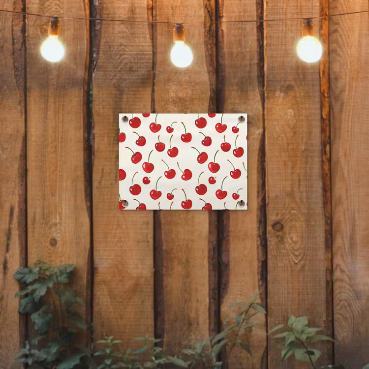Tuinposter - Kersen - Minimalistisch - Rood — 2