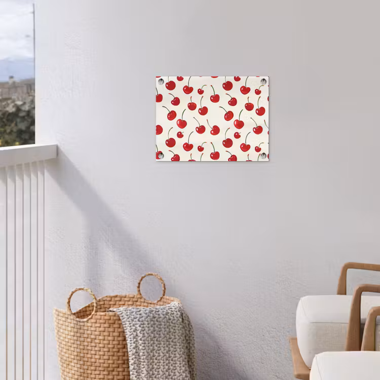 Tuinposter - Kersen - Minimalistisch - Rood — 3