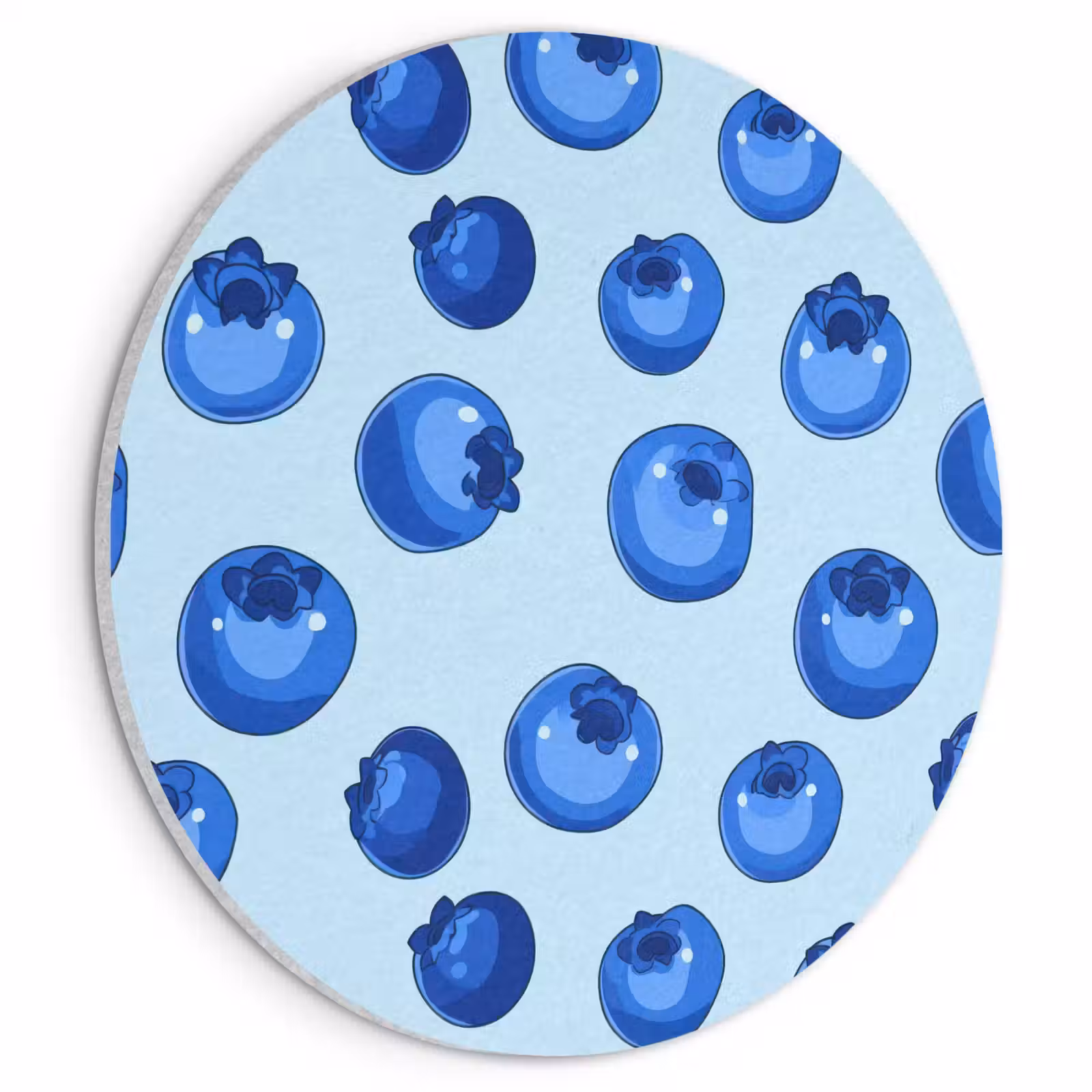 Akoestisch schilderij rond - Bessen - Modern - Blauw — 1
