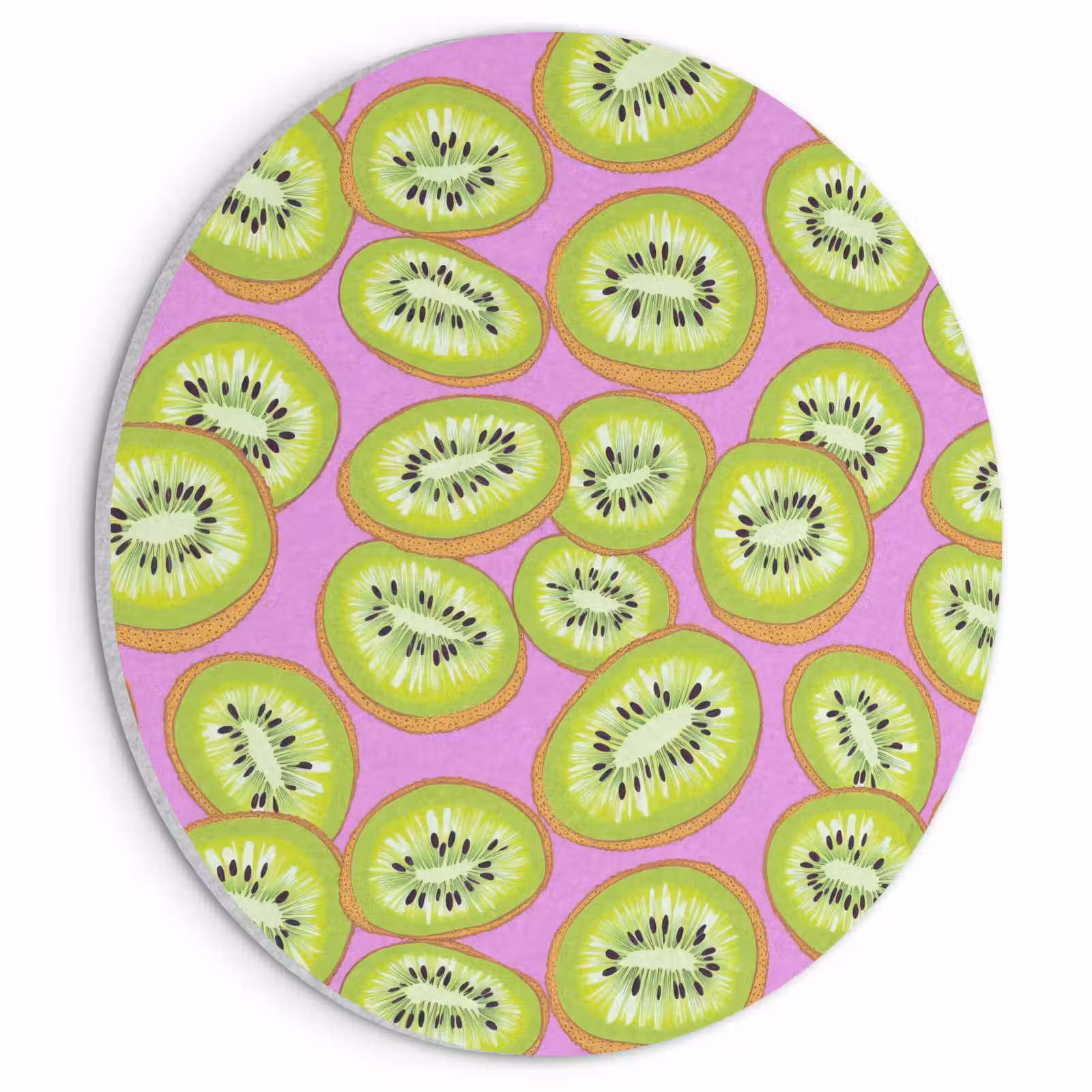 Akoestisch schilderij rond - Kiwi - Speels - Groen — 1