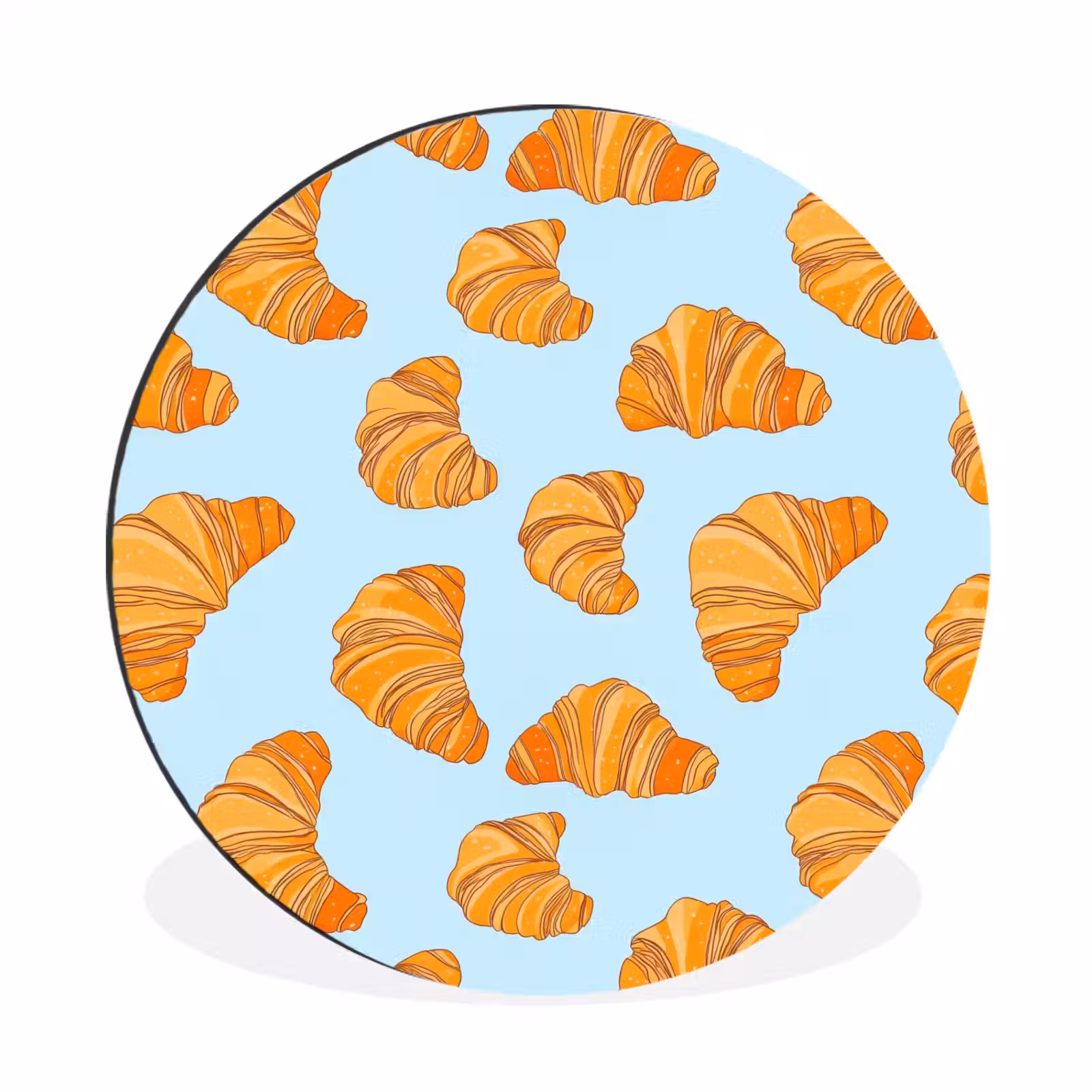 Wandcirkel - Aluminium - Croissant - Speels - Blauw — 1