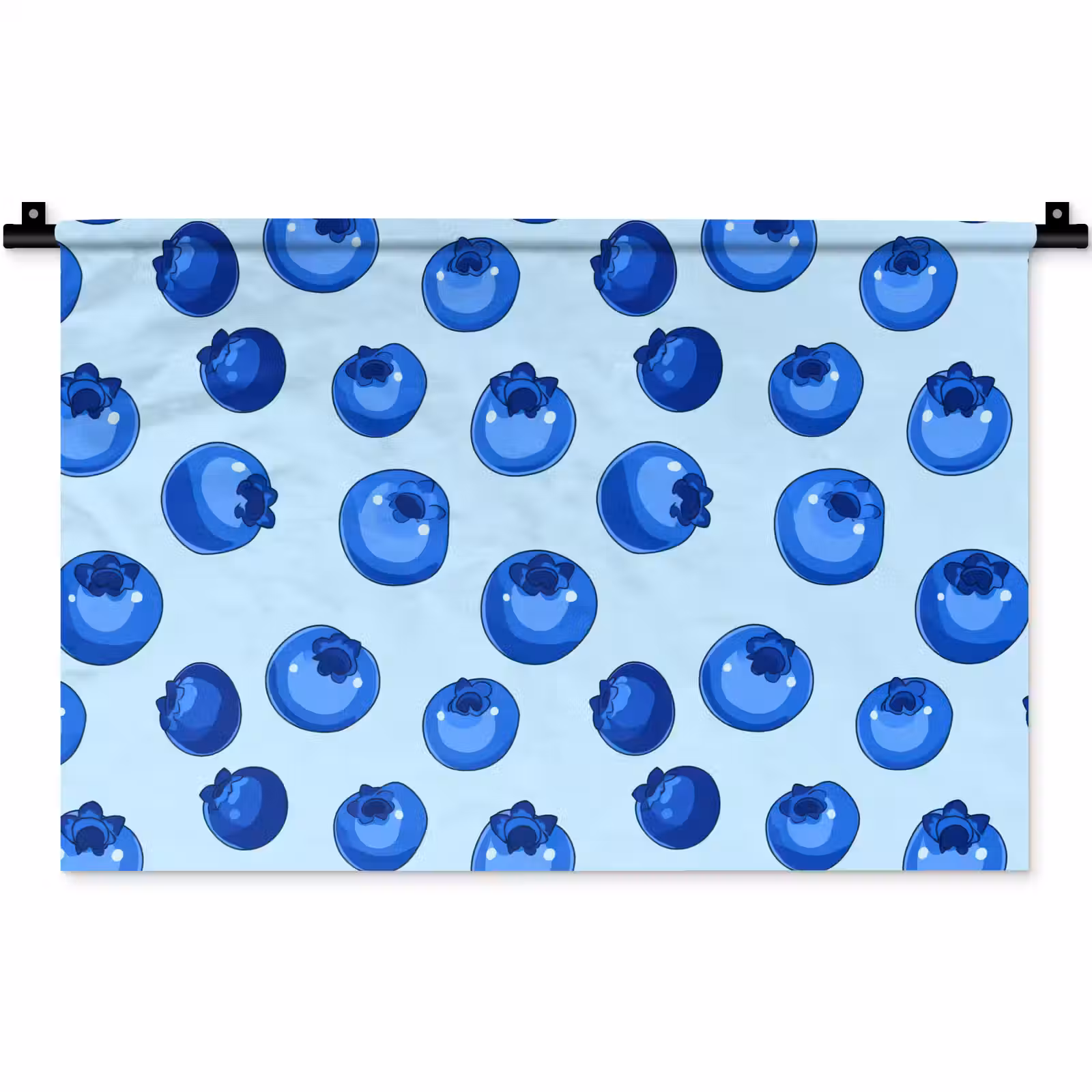 Wandkleed - Bessen - Modern - Blauw — 1