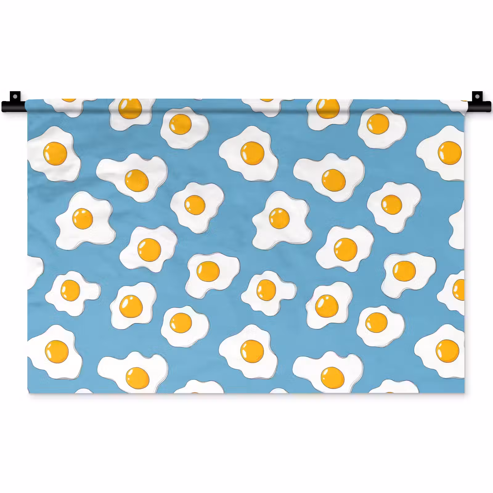 Wandkleed - Eieren - Dooiers - Blauw — 1
