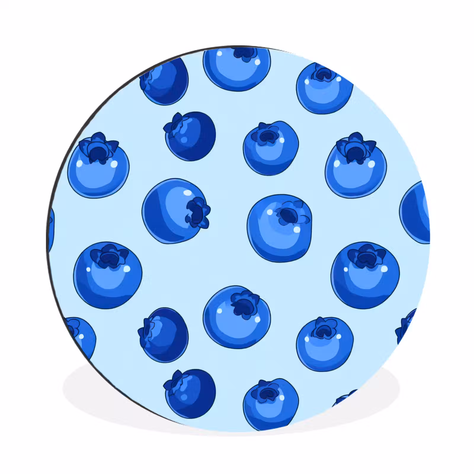 Wandcirkel - Aluminium - Bessen - Modern - Blauw — 1