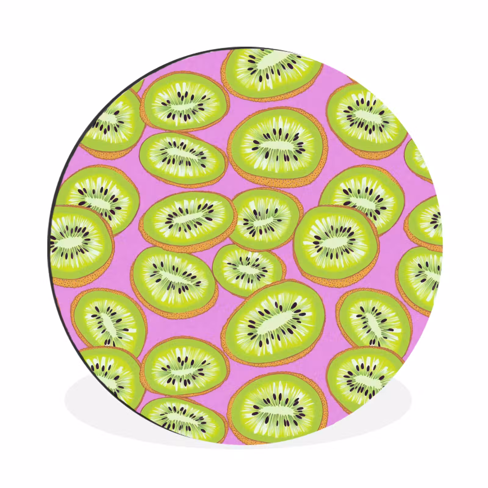 Wandcirkel - Aluminium - Kiwi - Speels - Groen — 1