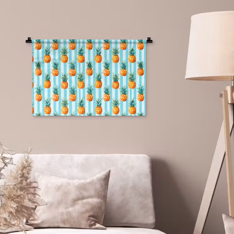 Wandkleed - Ananas - Strepen - Groen — 2