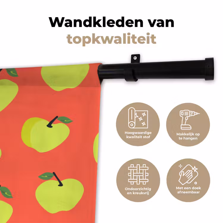 Wandkleed - Appels - Modern - Groen — 3