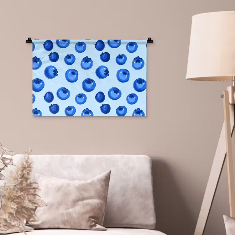 Wandkleed - Bessen - Modern - Blauw — 2
