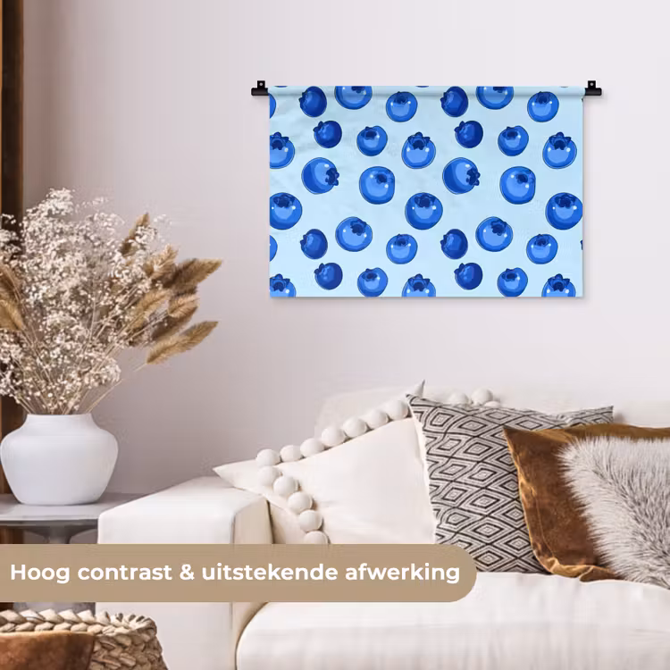 Wandkleed - Bessen - Modern - Blauw — 4
