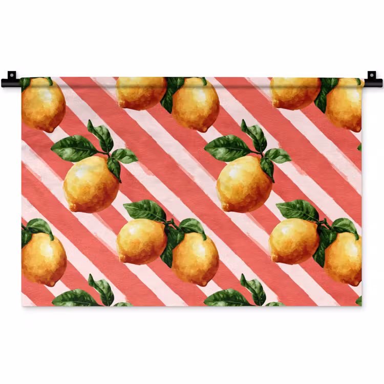 Wandkleed - Citroen - Geïllustreerd - Oranje — 1