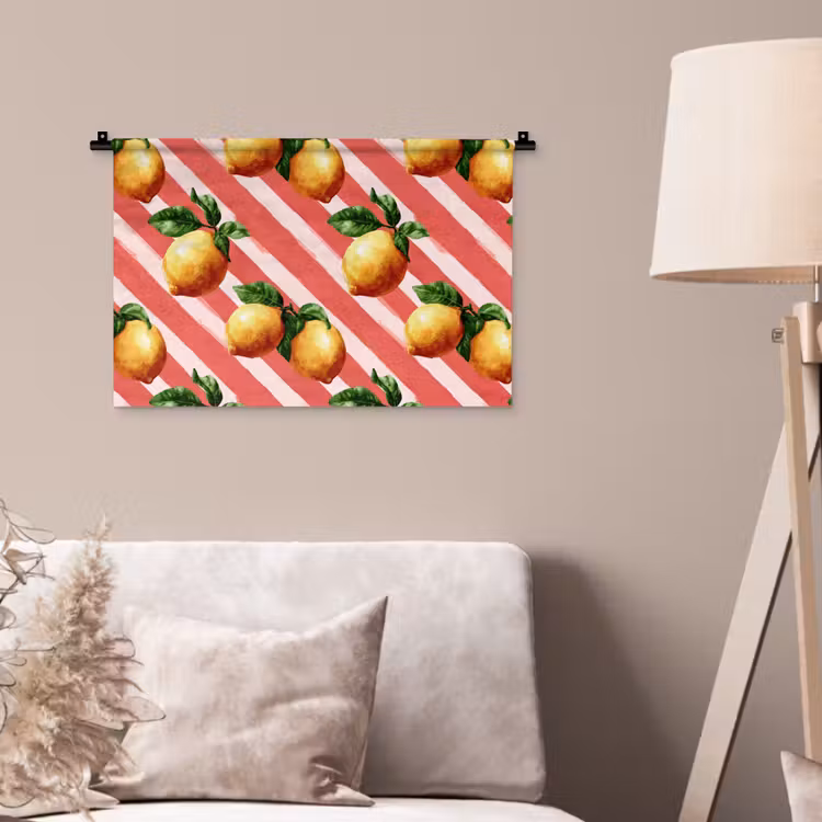 Wandkleed - Citroen - Geïllustreerd - Oranje — 2