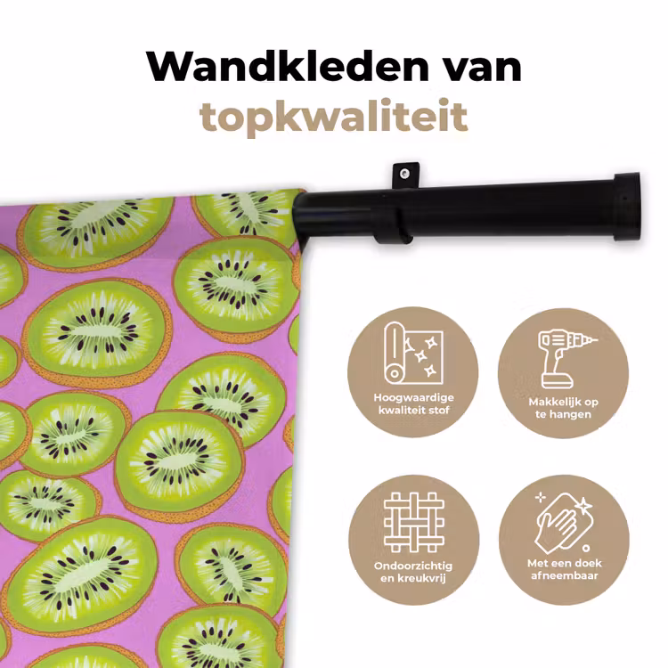 Wandkleed - Kiwi - Speels - Groen — 3