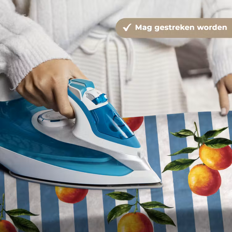 Wandkleed - Strepen - Citroen - Blauw — 6