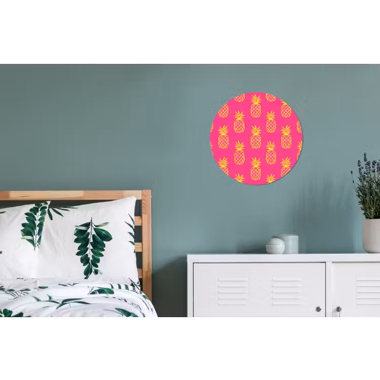 Wandcirkel - Aluminium - Ananas - Trendy - Roze — 4