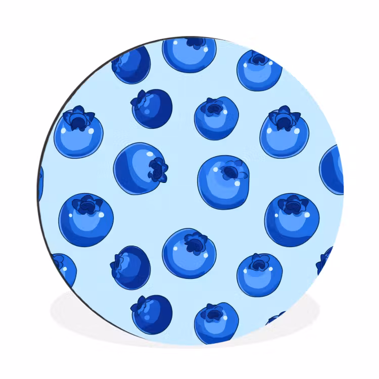 Wandcirkel - Aluminium - Bessen - Modern - Blauw — 1