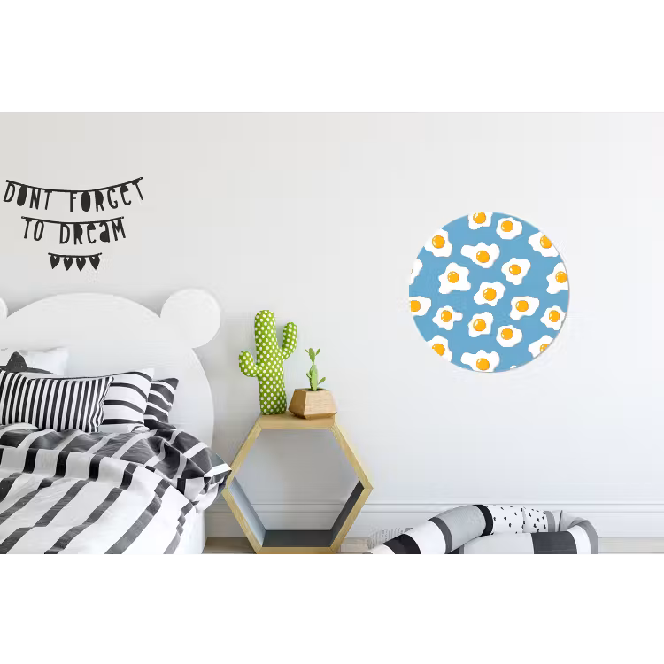 Wandcirkel - Aluminium - Eieren - Dooiers - Blauw — 5