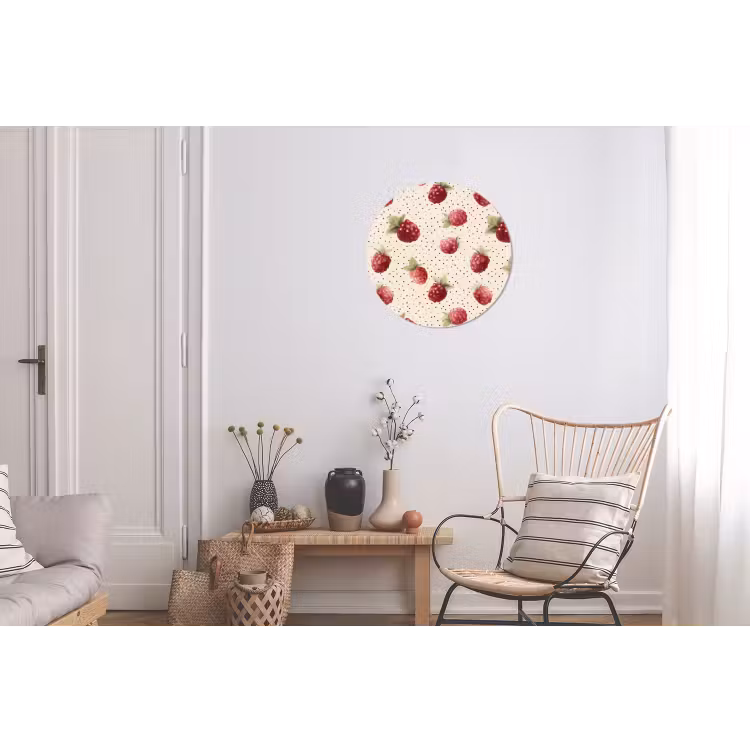 Wandcirkel - Aluminium - Framboos - Stippen - Rood — 2