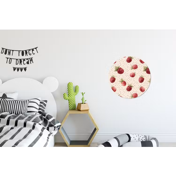 Wandcirkel - Aluminium - Framboos - Stippen - Rood — 5