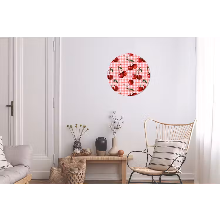 Wandcirkel - Aluminium - Kersen - Blokken - Rood — 2