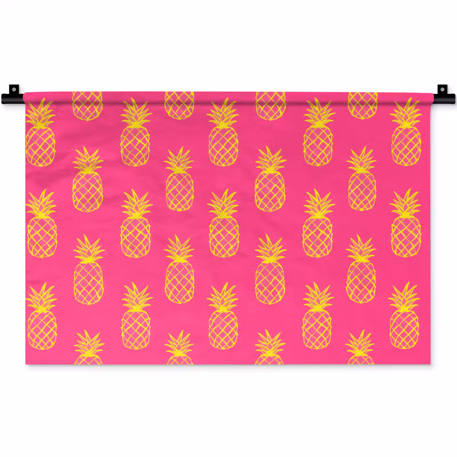 Wandkleed - Ananas - Trendy - Roze — 1