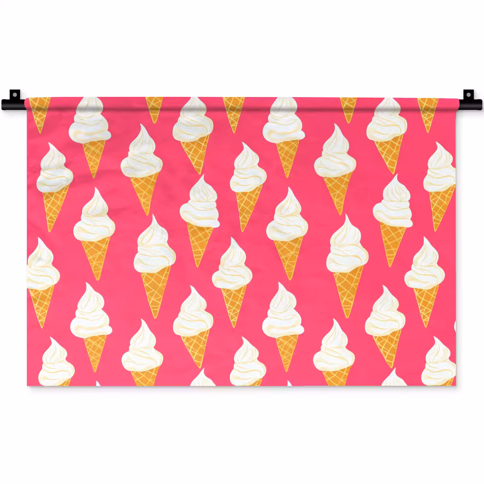 Wandkleed - Softijs - Horentje - Roze — 1