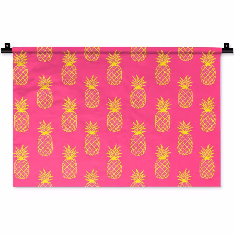 Wandkleed - Ananas - Trendy - Roze — 1