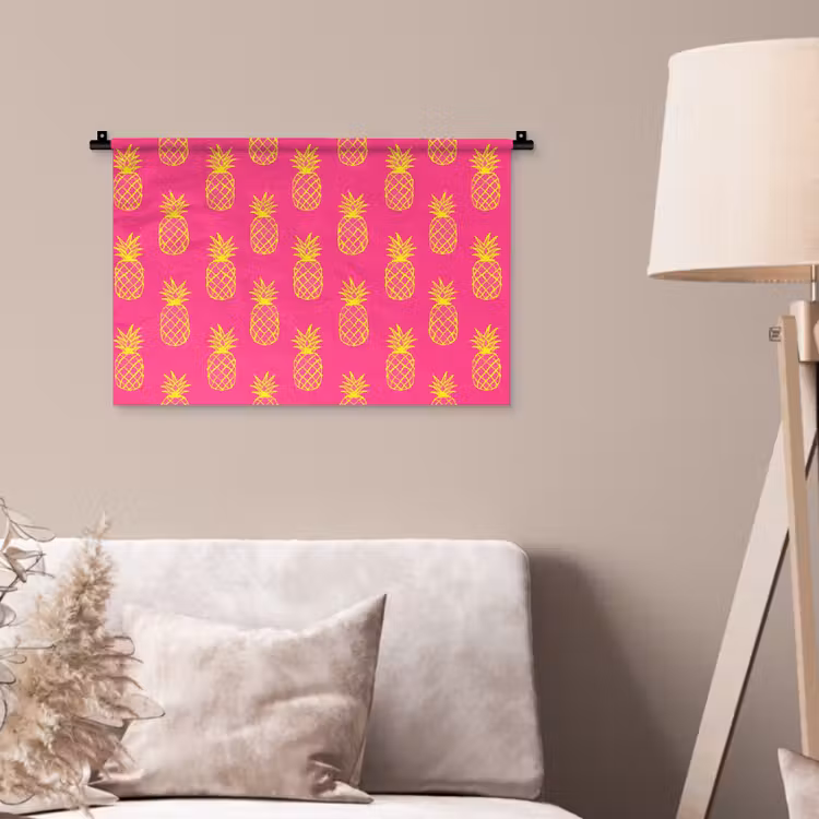 Wandkleed - Ananas - Trendy - Roze — 2