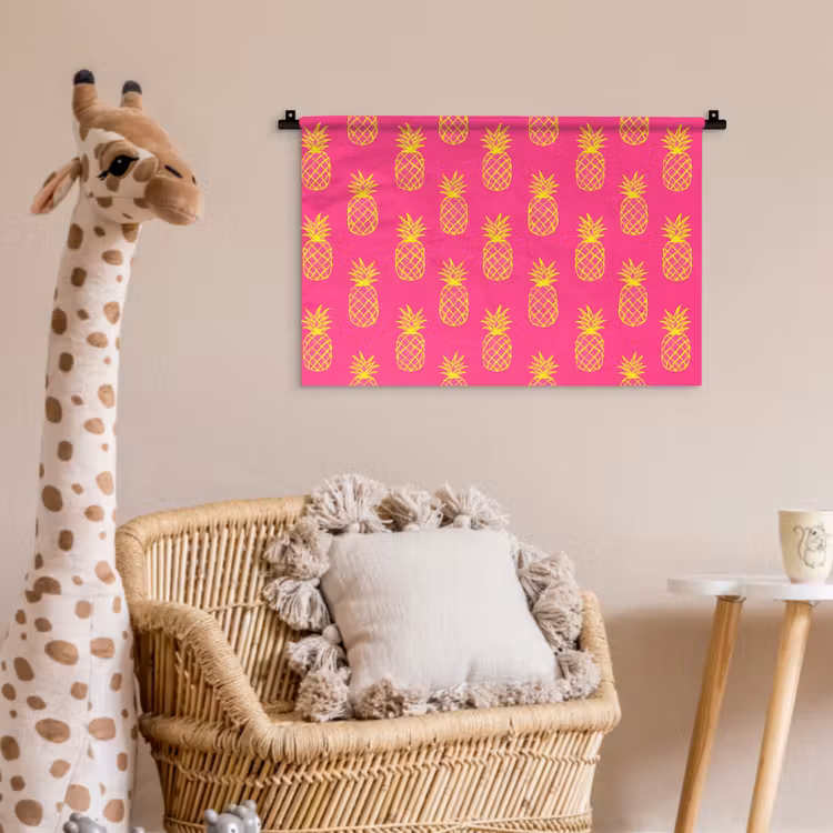 Wandkleed - Ananas - Trendy - Roze — 5