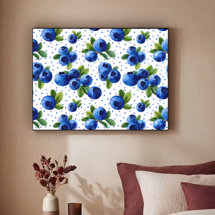 Art Frame - Bessen - Patroon - Blauw — 3