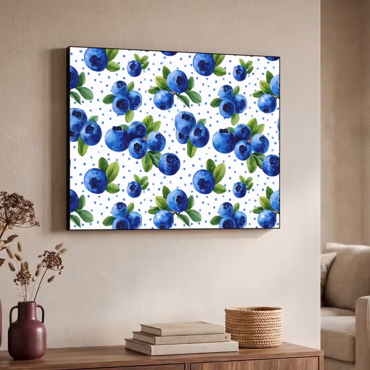Art Frame - Bessen - Patroon - Blauw — 7
