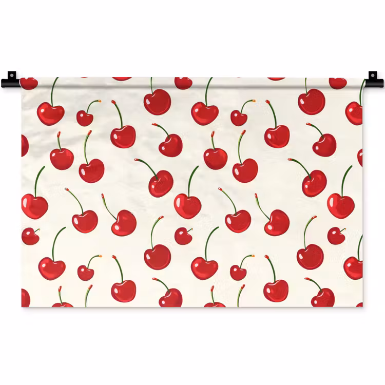 Wandkleed - Kersen - Minimalistisch - Rood — 1