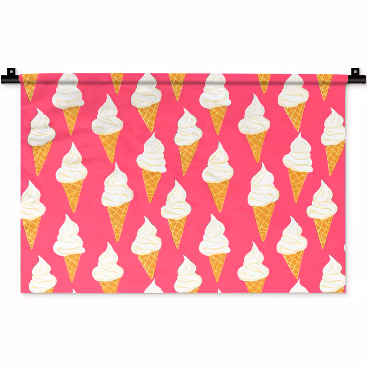 Wandkleed - Softijs - Horentje - Roze — 1