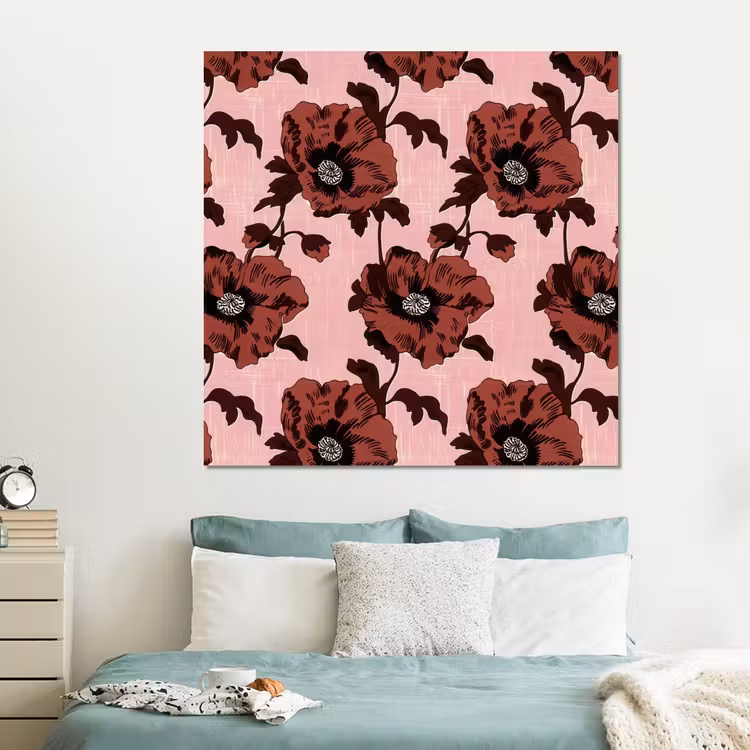 Forex - Bloemen - Retro - Rood — 2